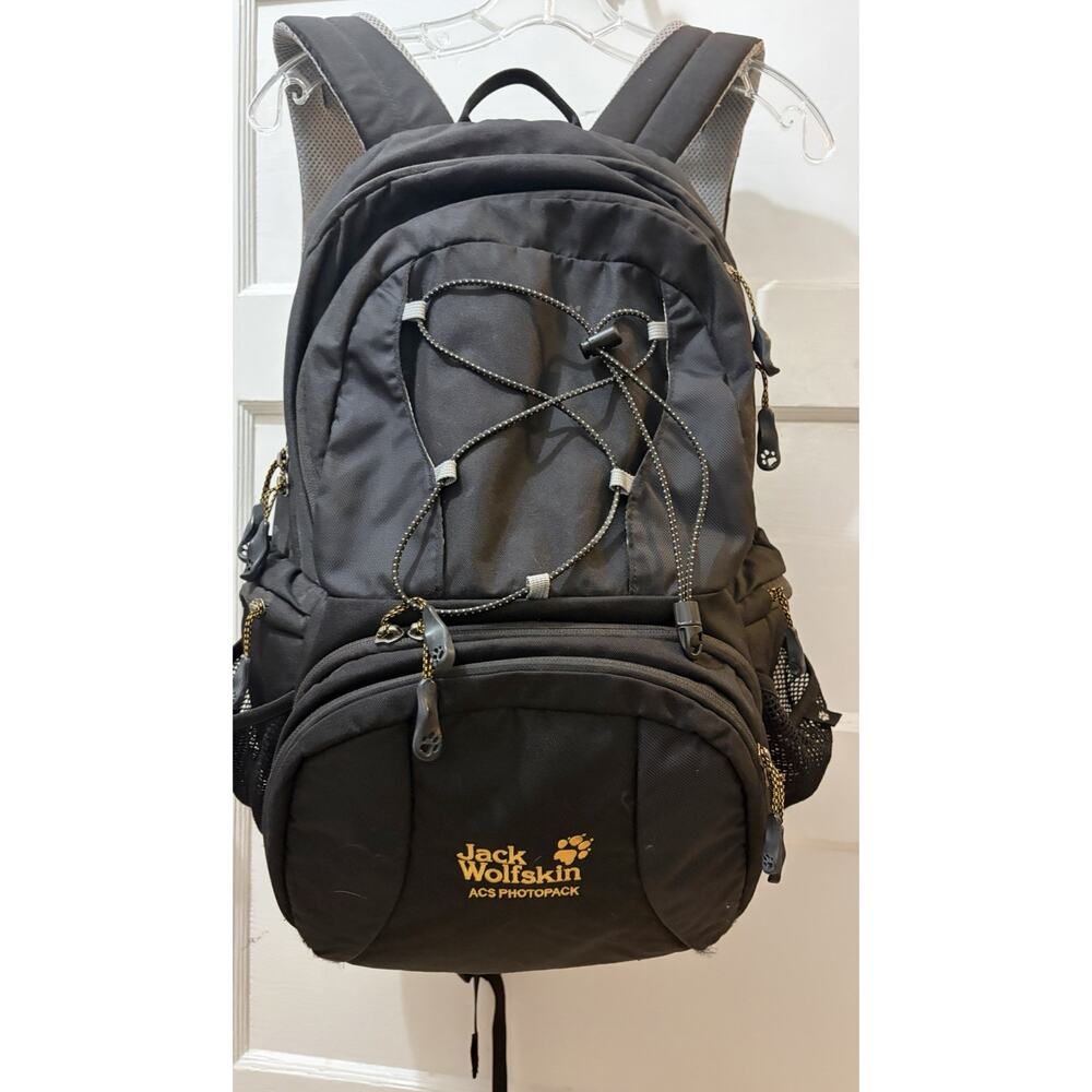 Jack Wolfskin Mens Black ACS Photopack Backpack Performance Large Camera Bag